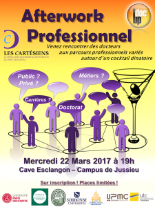 AfterWork Professionnel – Les Cartésiens + Doc’Up – 22 Mars 2017 @ Caves Esclangon @ Caves Esclangon | Paris | Île-de-France | France